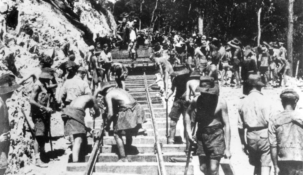 building the railway To build the railway the Japanese assembled a multi-national workforce of approximately 270,000 Asian labourers and over 60,000 Australian, British, Dutch and American prisoners