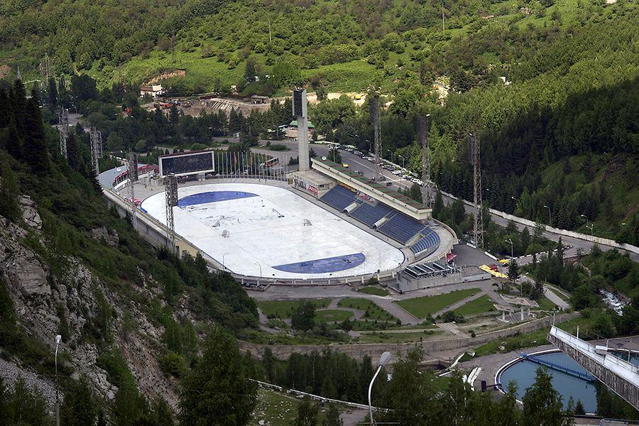The Medeu is an outdoor speed skating and bandy rink.