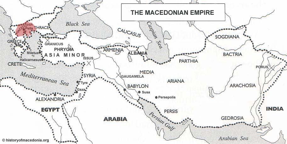 The division of the Macedonian Empire The sudden death of Alexander left his generals without a plan to administer the vast territories he had conquered.