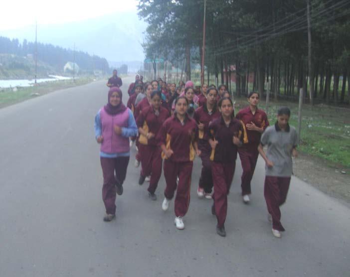 Acclimatization marches of 1.5 to 3 kms around the places were conducted during first 2 days which was accompanied by mountain physical training.