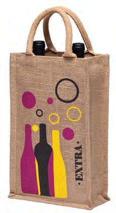 JUTE / JUCO UTILITY AND BOTTLE HOLDER BAGS ref: PABAH5P DIMENSIONS: 41x33x16cm THICKNESS: 260 g/m 2 MATERIAL: Natural Jute HANDLES: 45xØ1,5cm HANDLES MATERIAL: 100% Cotton CONSTRUCTION: Piping