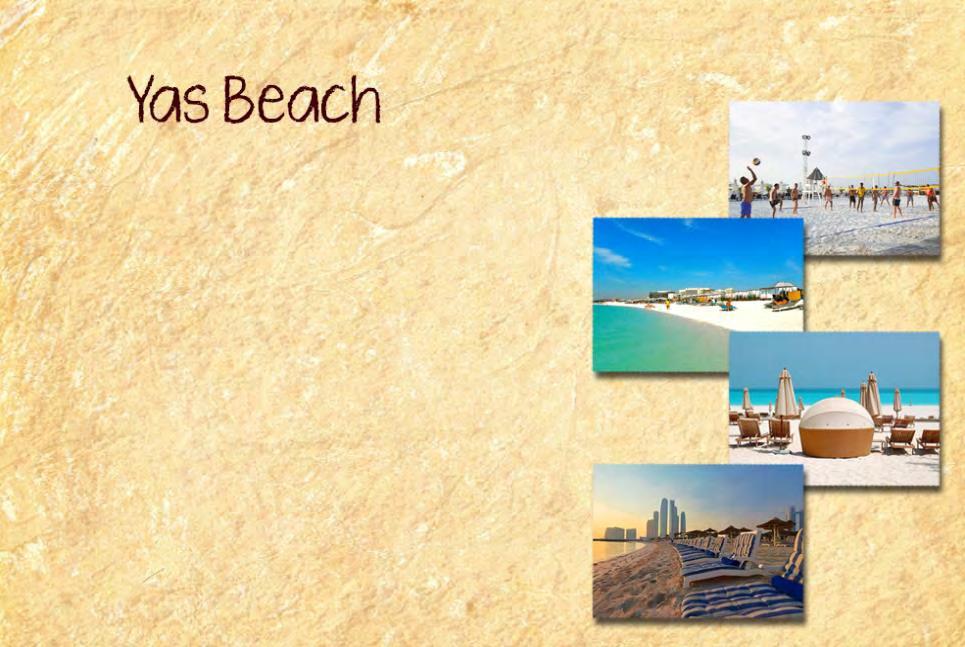 Set on a majestic stretch of white sand, and easily connected to all of the island s diverse leisure activities, this laid-back beach is a blissful new development on the emirate s entertainment