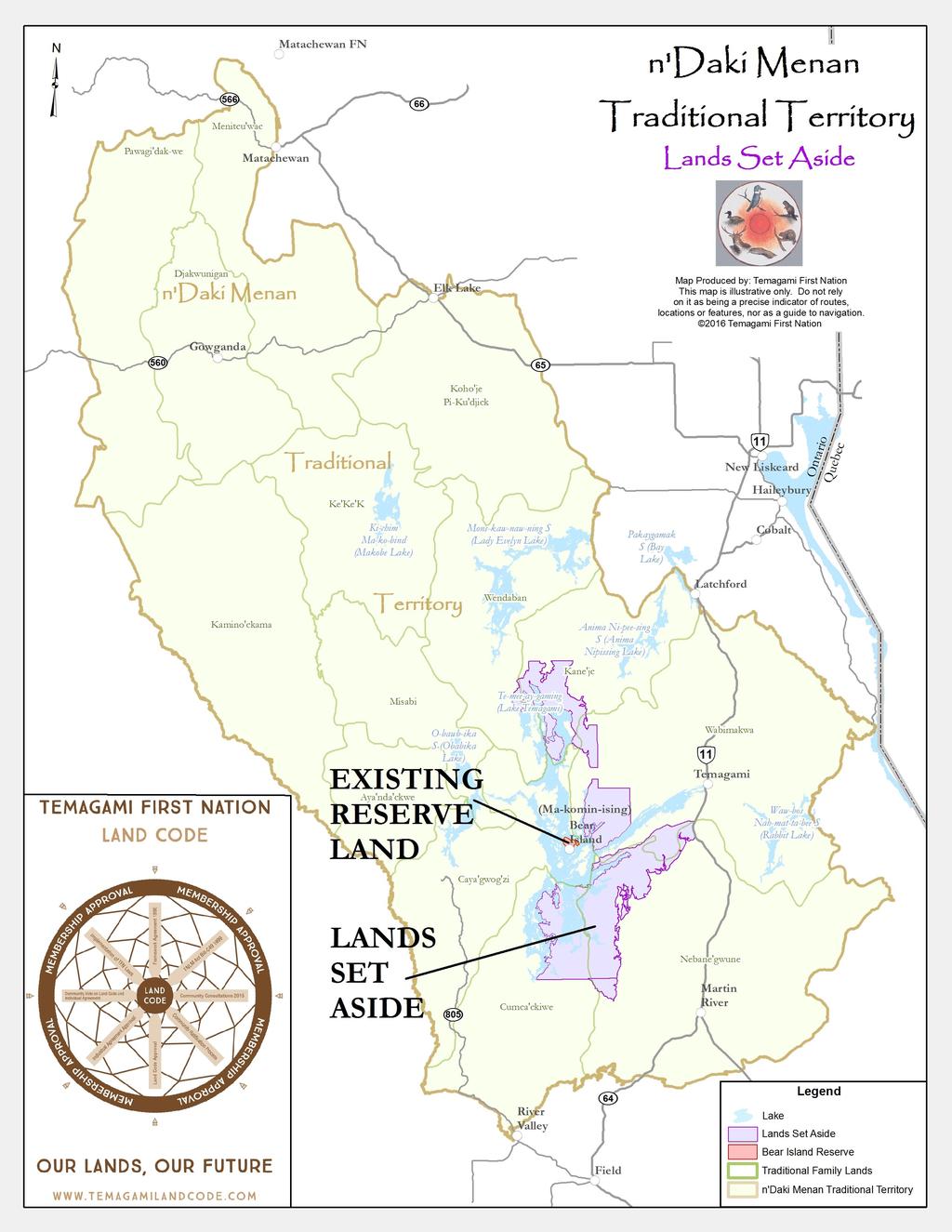 Temagami First Nation - Land Code News LANDS SET ASIDE Pending the outcome of the Land Claim these lands