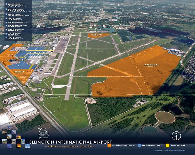 Ellington Airport In the works. Aviation museums including the Lone Star Flight Museum Recently completed Training center, battle command center In the works U.S. Customs and Border Protection -- $10.