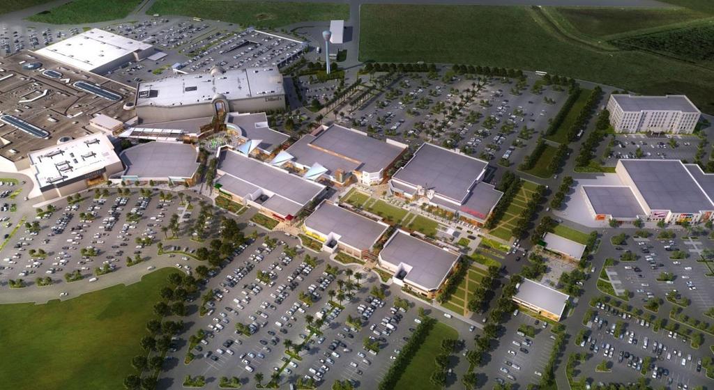Rendering of Baybrook Mall expansion Star Cinema Grill will occupy 42k SF in Baybrook Mall, anchoring its Lifestyle Center expansion.