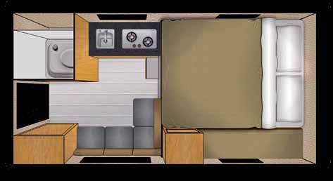 8 Truck Camper Interior Floor Length: 6-6 Width Between