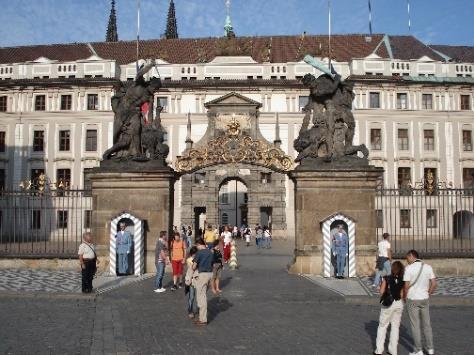 These beautiful districts surround the castle of Prague, which is listed as