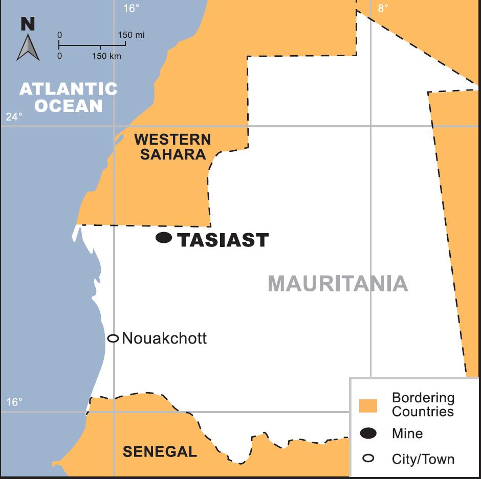 Tasiast, Mauritania General The Tasiast mine and the existing exploitation permit are owned by Tasiast Mauritanie Limited S.A. ( TMLSA ).