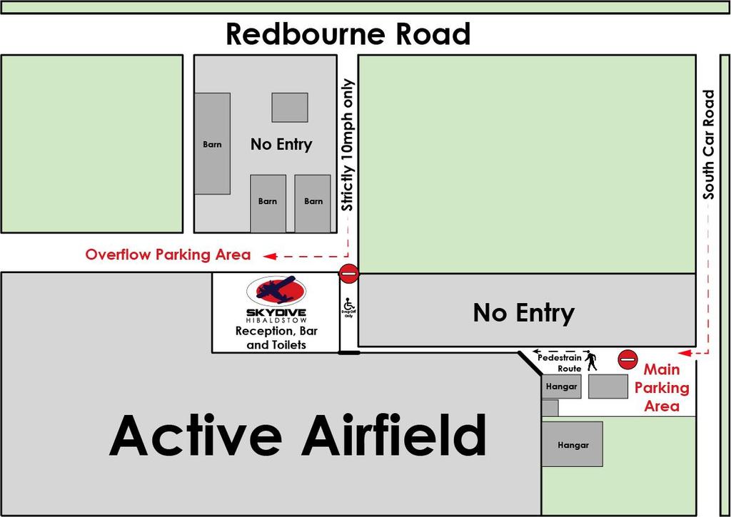 2 LOCATION & CAR PARKING Skydive Hibaldstow is located in the small rural village of Hibaldstow in Lincolnshire by their nature parachute centres are away from built up areas.