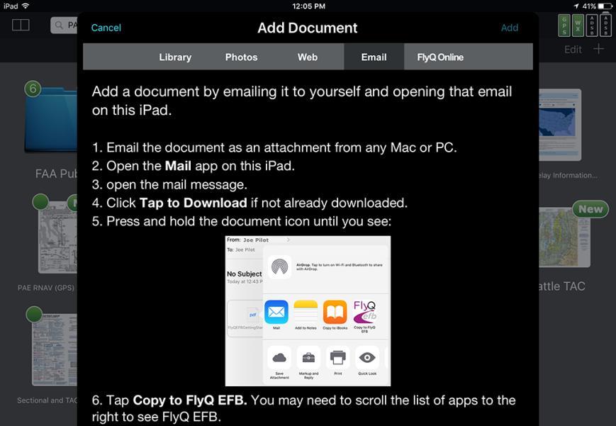 Email You add documents by emailing documents from your PC or
