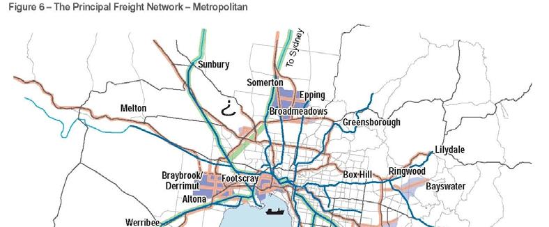 39 Establishment of a series of strategically located Freight Activity Centres around Melbourne, which will reduce the