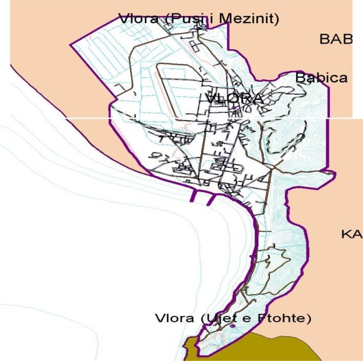 Vlora is among the districts with the greatest length of the coastal line, with 30% of total coastal line of the country. Its coast with a length of 144 km, is located in the Adriatic and Ionian seas.