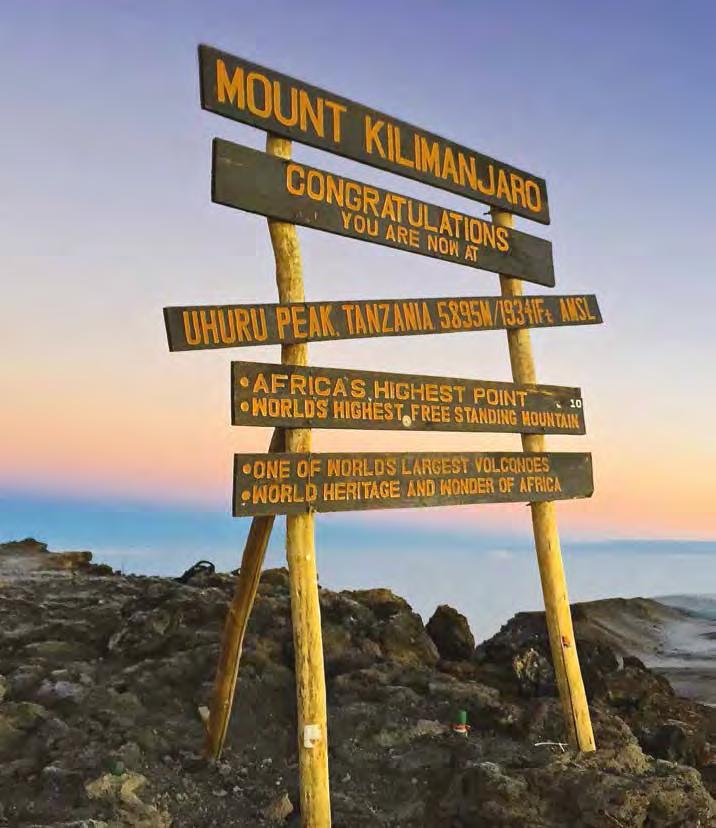 A HIGHER QUALITY EXPERIENCE TREKKING THE THOMSON WAY TREK WITH THE EXPERTS Your Kilimanjaro Planner A Kilimanjaro planning expert will be available by phone or email to help you prepare for your trip.