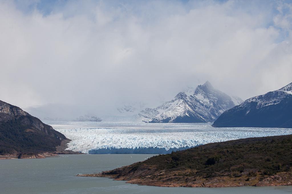 The Perito Moreno glacier has 97 square miles ice formation and is 19 miles in length. It is one of 48 glaciers fed by the Southern Patagonian Ice Field located in the Andes system shared with Chile.