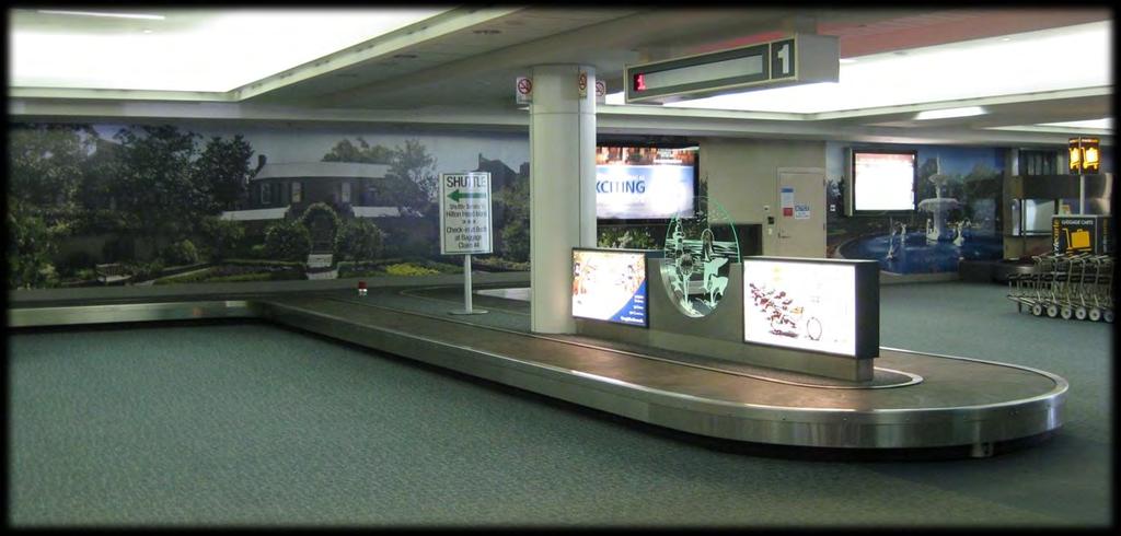 The existing baggage claim carousels and associated claim hall will require expansion when annual passenger enplanements reach 2 million.