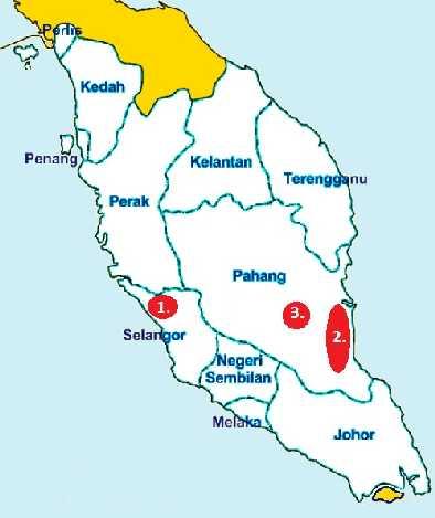 3 METHODS Survey Areas Field surveys for Tomistoma focused on the areas in and around Peninsular Malaysia s two largest peat swamp forest blocks; the North Selangor Peat swamp forest and the