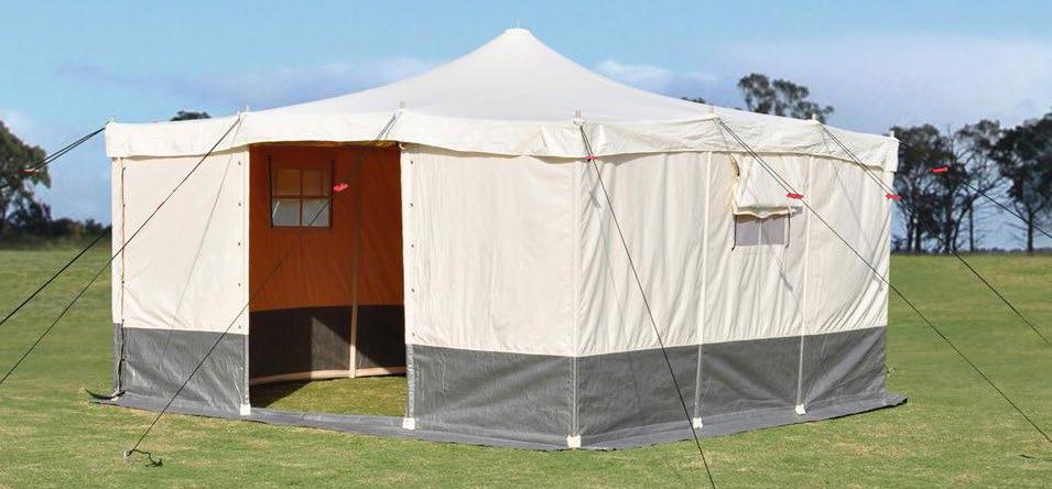 Tents Centre Pole Tent Packing Information The Baba 16TM Tent is an excellent option for shelter situations and/or regions that require high-walled tents with 2 entrances. This is a two-fold tent.