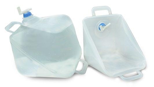 Water Containers Collapsible - 20L, With Tap ICRC / IFRC Standard Collapsible water container with tap and handle, for carrying and storing clean water. The capacity of this water container is 20 L.