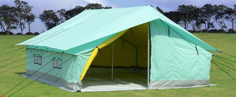 Tents DFID Type Tent DFID Standard DFID Tent is made of both waterproof and rot proof canvas. This tent accommodates small to medium size families and is adaptable to all weather conditions.
