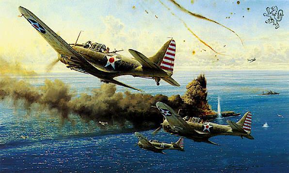 Battle of Coral Sea Off the coast of Australia Completely an aerial battle between planes launched from carriers (first time in history) No clear winner in the