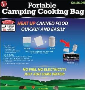 Portable Camping Cooking Bag Camping - Hiking Emergency & Disaster Portable Cooking Bag Kit No Fire, No Electricity Just Add Water!