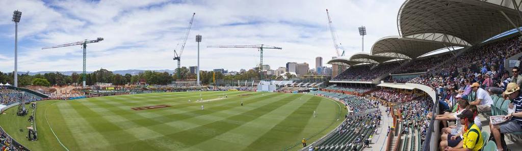DESIGN CHALLENGES & INNOVATION The new Adelaide Oval is a cutting-edge design and technology masterpiece that brings the crowds closer to the action, connects the Oval to the city and is a superb