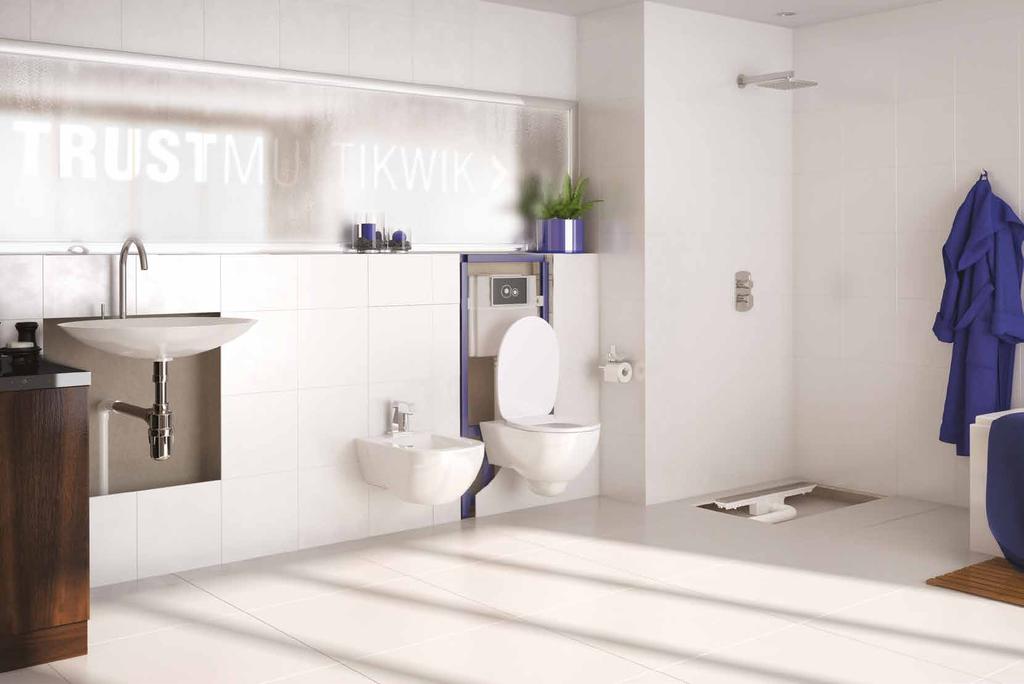 SANITARY SYSTEMS TRAPS FLOOR DRAINAGE COMPRESSION WASTE WC CONNECTORS SANITARY SYSTEMS STRENGTH YOU CAN TRUST The Multikwik sanitary system includes sanitary frames, concealed cisterns, flush valves