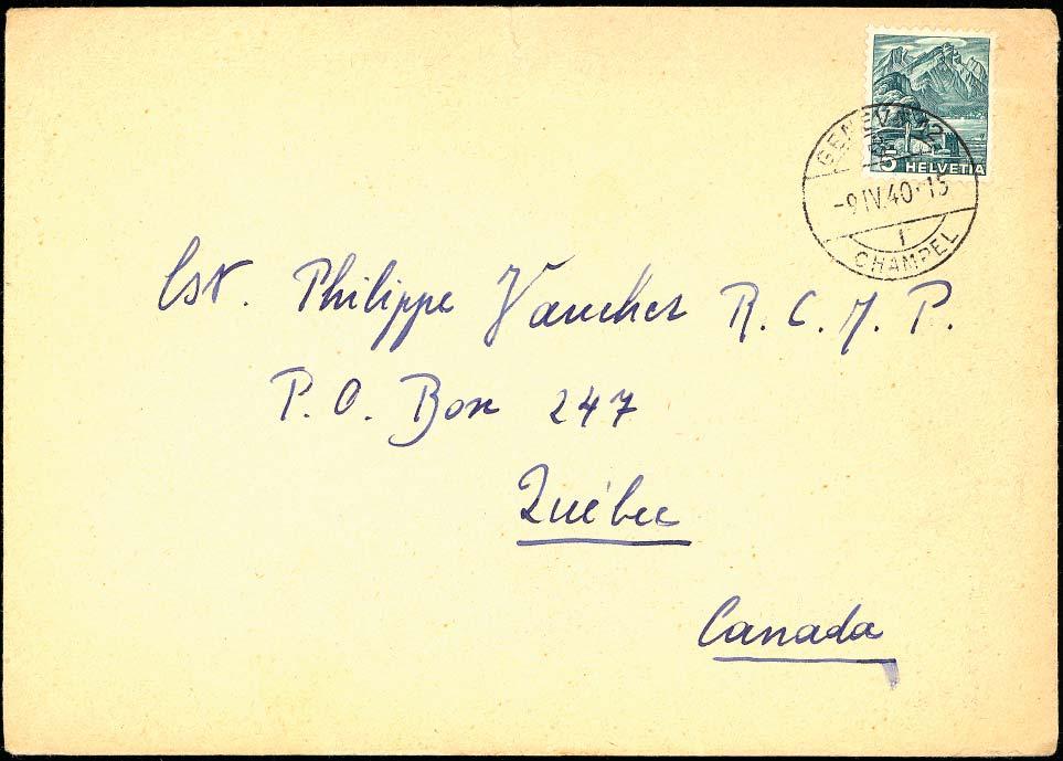 reverse of Swiss printed ma er cover