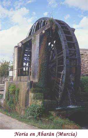 For example the well-known water wheel in la Vega of Murcia The size was, generally, in function of a greater or minor difference of elevation of water.