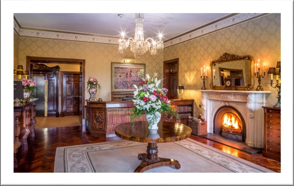 Three Elegant Reception Rooms Three elegant reception rooms which exude old world charm, where guests can enjoy a relaxing drink, afternoon tea or relax and