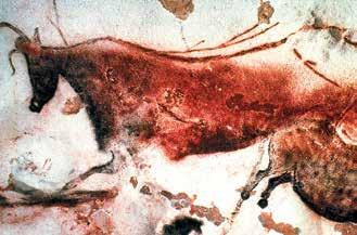 In the two most well known caves, Lascaux and Rouffignac, both UNESCO World Heritage sites, extinct aurochs, wild stallions and antelopes, painted between approximately 25,000 and 17,000 years ago,