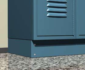 ACCESSORIES CONTINUOUS SLOPE HOOD 18 gauge continuous Slope Hoods add a finishing touch to lockers installed along walls and on island groups.