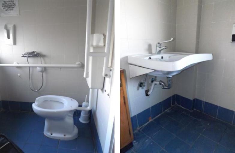 ROUTES AND INDOOR COMMON SERVICES LOCAL TOILET usable by GUESTS WITH MOBILITY 'REDUCED There are n.