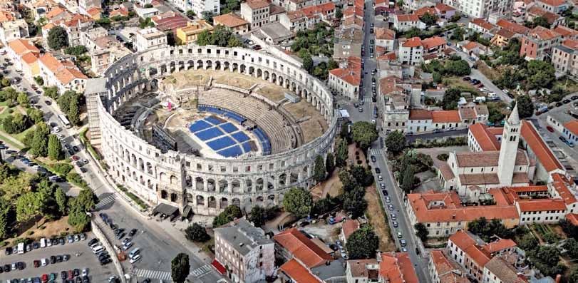 Pula Europe - Pula - Europe One of the most interesting and attractive cities on the Istrian peninsula, Pula is located on the hilly area with slopes descending down into a deep bay, sheltered from