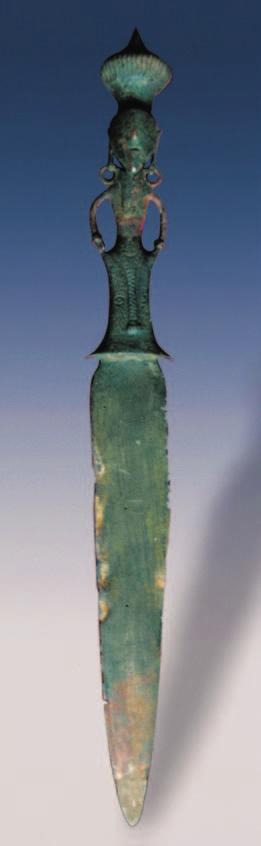 circa 500 BC 17 Bronze spearhead/dagger found in Bac Ninh province, grey-black patina,