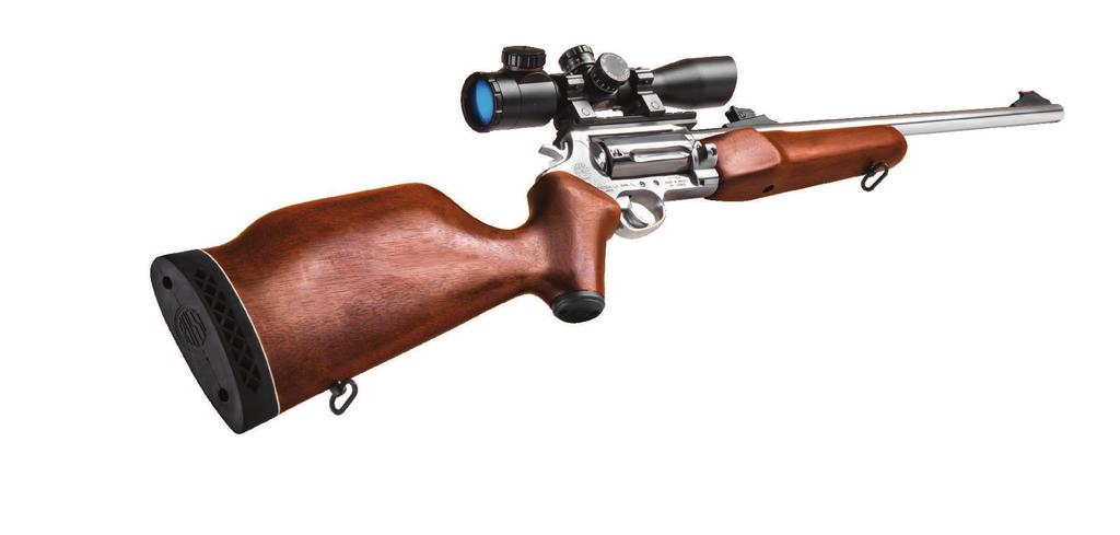 16" or 20" barrels Hand-assembled and tuned Fires 410 Shotshell or 45 Colt.
