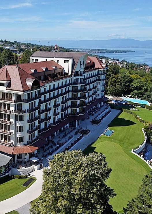 Hotel Evian Resort Royal Hotel Lake View The Luxury hotel in Evian-Les-Bains, between the lake and the mountains.