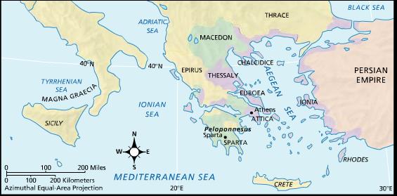Peloponnesian War 431 BC - tension between Athens and Sparta 27 year war Sparta army strong Athens strong navy - ships food in.