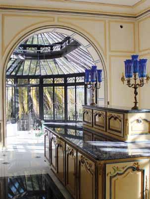 The frescoes, the lovely stairs with their finely wrought bronze handrail, and the fully-equipped marble Bar add to the mise en scène worthy of an Italian Opera.