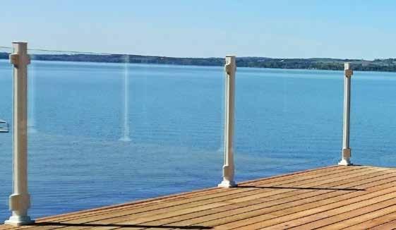 MAKE THE MOST OF YOUR VIEW Longest Railing Span in the Industry: Make the most of your view. is the only railing system on the market that can span up to 6 feet.