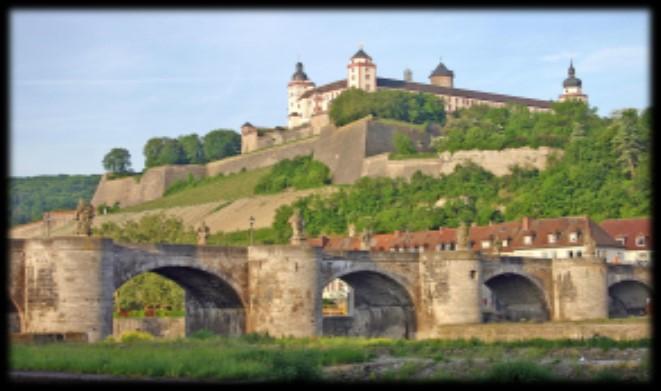 Wurzberg Known as the Pearl of the Romantic Road with an imposing Fortress perched above the town.
