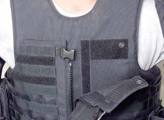 needs. Separating shoulders for rapid removal of the vest in an emergency.
