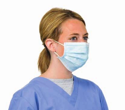 Face Masks C FOGFREE MASKS WITH SHIELD Fluid resistant outer layer with white facial tissue inner layer. Fog-free, non-woven barrier, distortion free wrap-around shield.