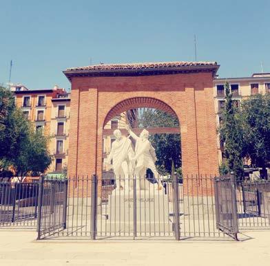 Located in the barrio of Malasaña, a short walk from Bilbao Station, Plaza del Dos de Mayo- Plaza 2nd Maysits regally within a relaxed park-like location.