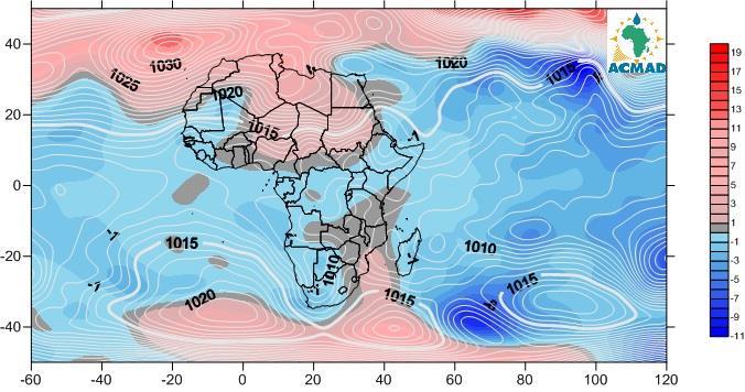 1.0 GENERAL CLIMATOLOGICAL SITUATION Subsection 1.1 provides the strength of the surface pressure systems, ITD, CAB and ITCZ displacements, while subsection 1.