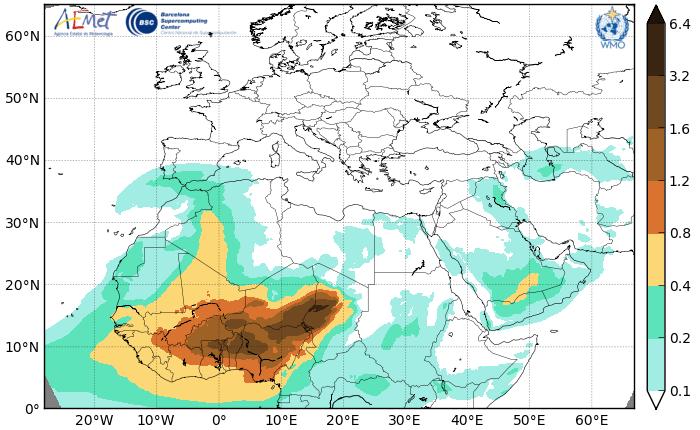Figure 3a: Mean wind at 850 hpa (m/s) during the period from 21 st to 31 st January, 2018 (Source: NOAA/NCEP).