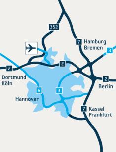 Hannover: Optimal Transportation Access By Car Central location within Autobahn network via AB-Intersection A7