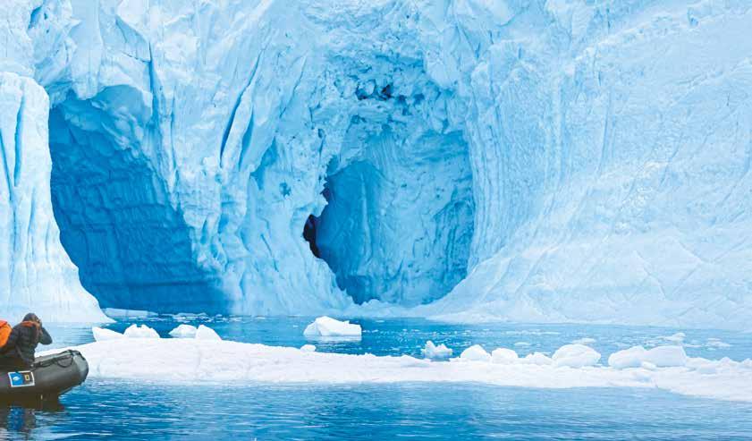 A Zodiac cruise amid the otherworldly Antarctic ice.