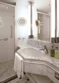The bathrooms in each cabin have a marble sink. Category 1 & 2 cabin. Category 4 deluxe suite. All cabins face outside with ocean views, private facilities and climate controls.
