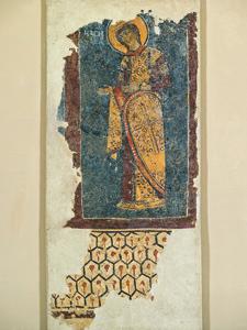 Greek, mid-15th century Pigment on plaster Unframed (with warp): 103.6 x 84 x 5.